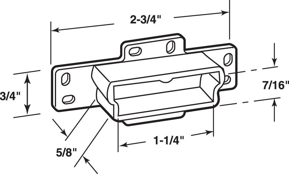 PRIME-LINE Prime-line R 7133 Drawer Track Backplate Plastic Purple 2 Pack