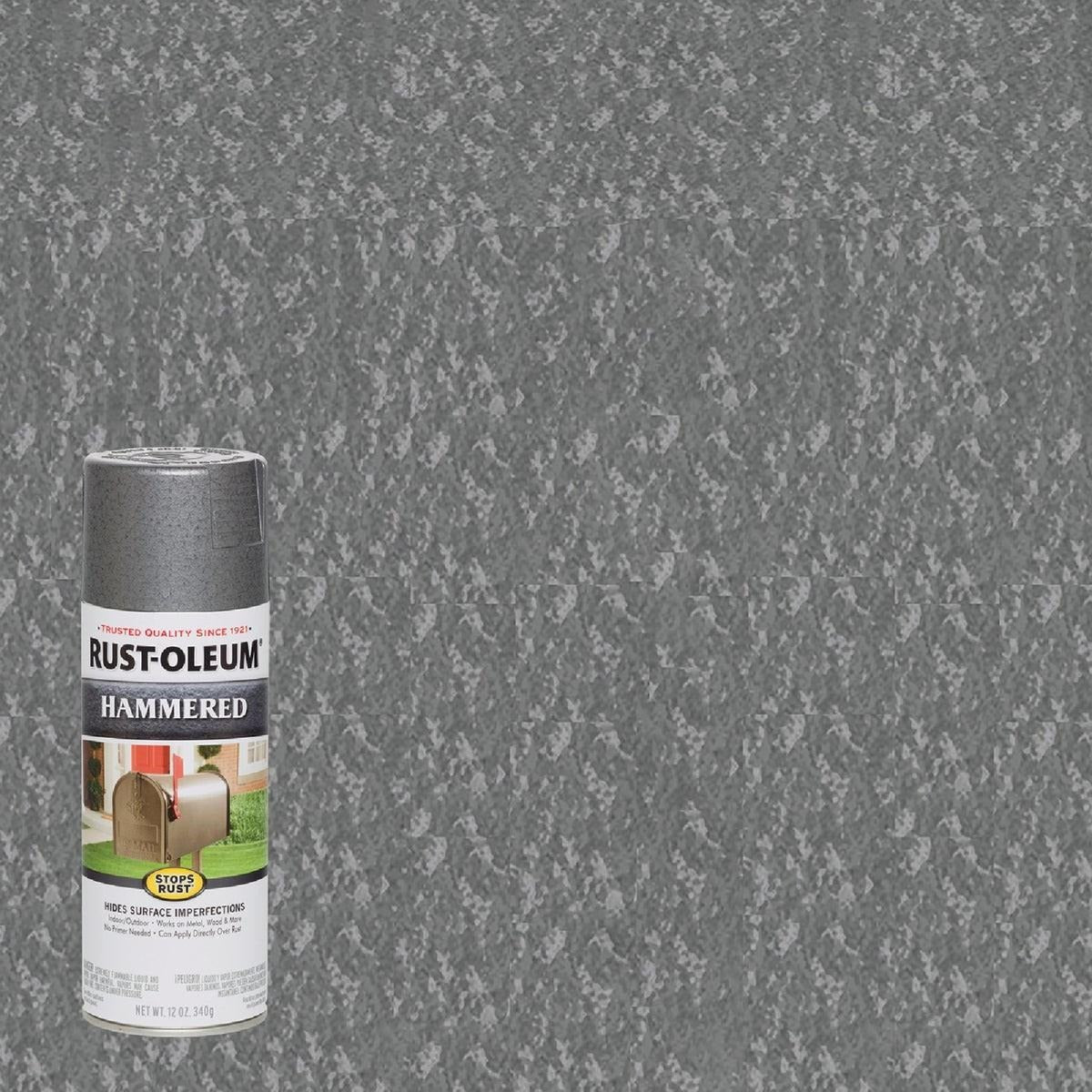 RUST-OLEUM RUST-OLEUM 7214830 Hammered Finish Spray Paint Gray Metallic 12 oz