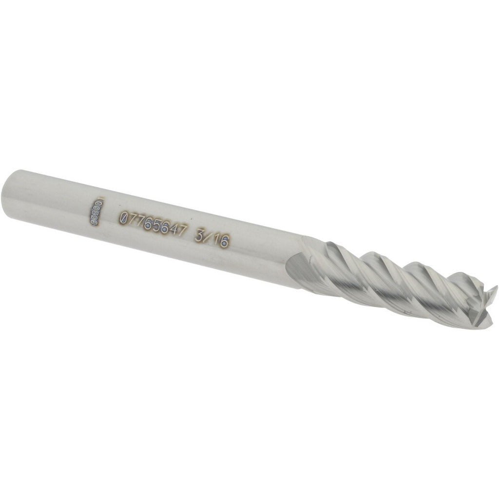 ACCUPRO Accupro 12182412 Square End Mill 3/16 in 4 Flute Carbide
