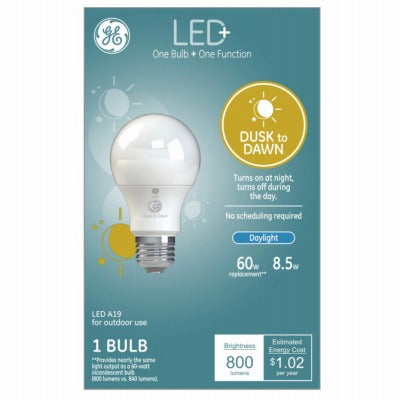 GE G E Lighting 93121487 Led Dusk to Dawn A19 Bulb 9W