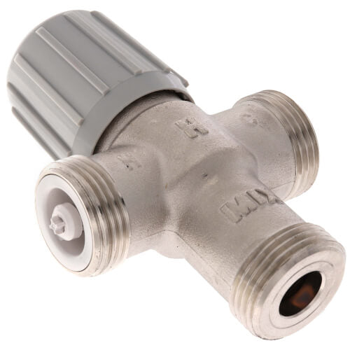 Resideo AM100-USTG-1LF 1/2 Lead Free Union Sweat Mixing Valve w/ Temperature Gauge (70-145F)