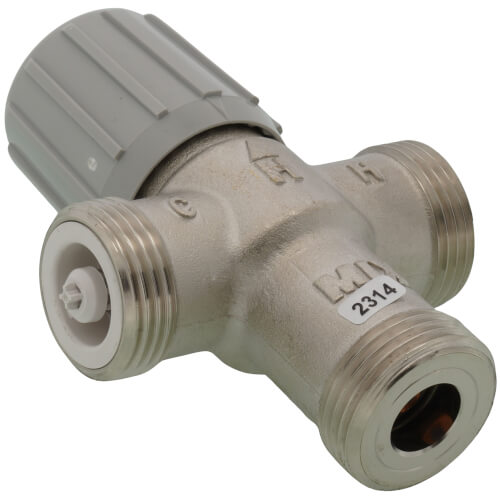 Resideo AM101-UT-1LF Thermostatic Mixing Valve Union Tee 3/4 Inch NPT 70-145F Lead-Free