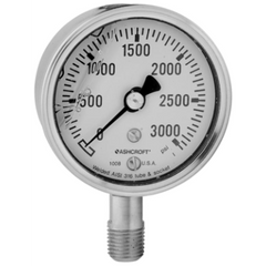 Ashcroft 631008SL02L60 Type 1008SL Stainless Steel-Case Gauge Pressure Gauge