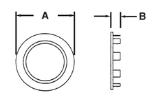 Steel Electric Products SS58 1-1/2 Inch Zinc Plated Steel Snap-In Flush Knockout Seal