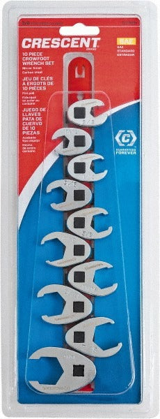 CRESCENT Crescent CCFWS0N Crowfoot Wrench Set 10 Piece Inch