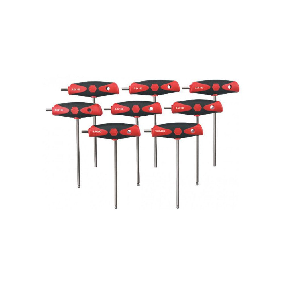 WIHA Wiha 54095 Ball End T-handle Hex Key Set Metric