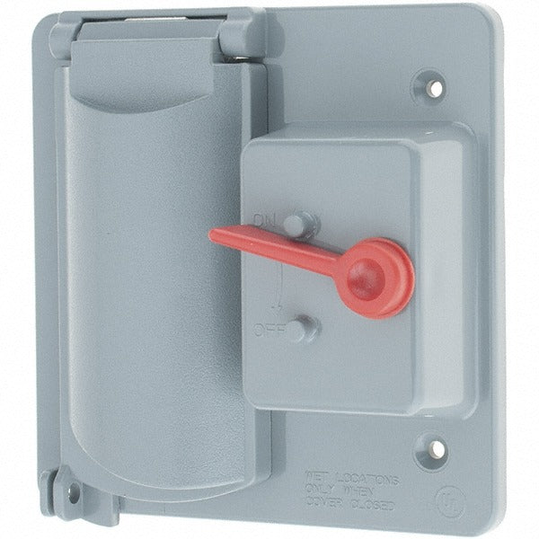 LEVITON Leviton WP2V-GY Device Electrical Box Cover