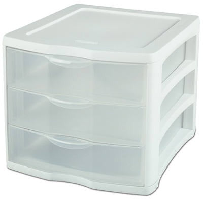 STERILITE Sterilite 17918004 3 Drawer Clearview Organizer