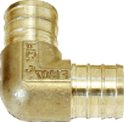 SHARKBITE Sharkbite UC256LFA 3/4 Inch Brass Barb Insert Elbow Pex 90