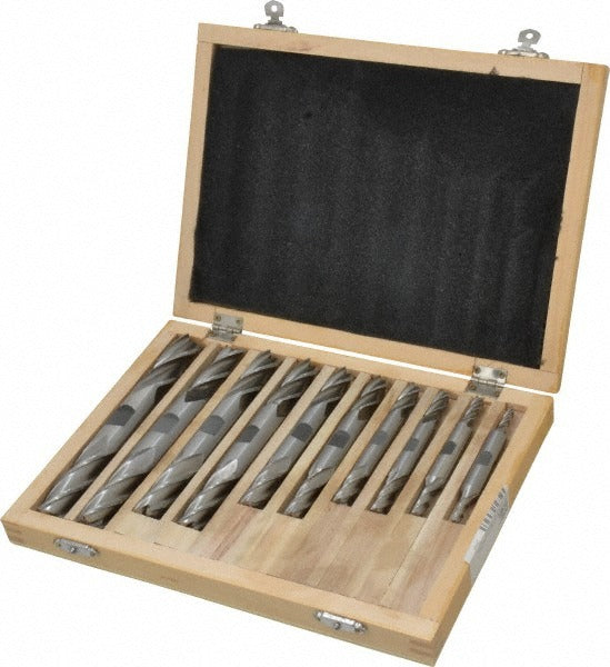 VALUE COLLECTION Value Collection 723-9002 Cobalt End Mill Set 10 Pc