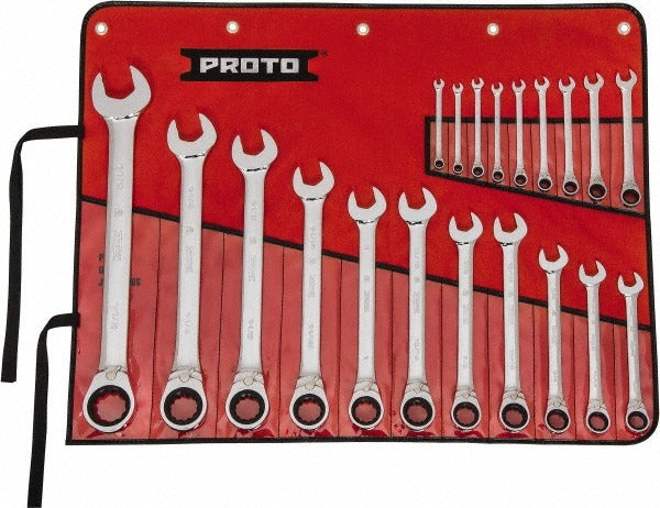 PROTO Proto JSCVT-20S Ratcheting Combo Wrench Set 20 Pc Inch