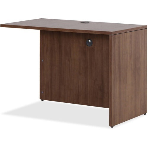 LORELL Lorell LLR69979 Return Shell Desk 48x24 White Walnut