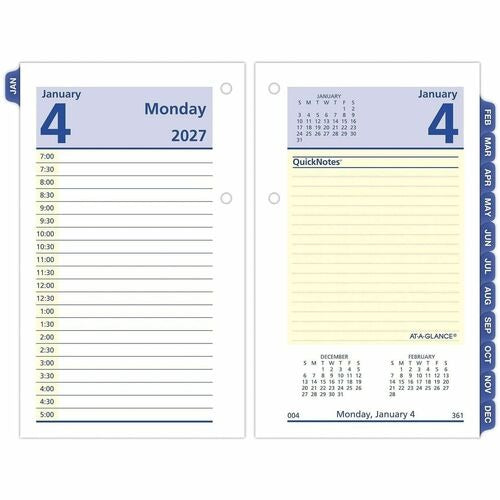 AT-A-GLANCE At-a-glance AAGE51750 Daily Calendar Refill Pad 3.5x6