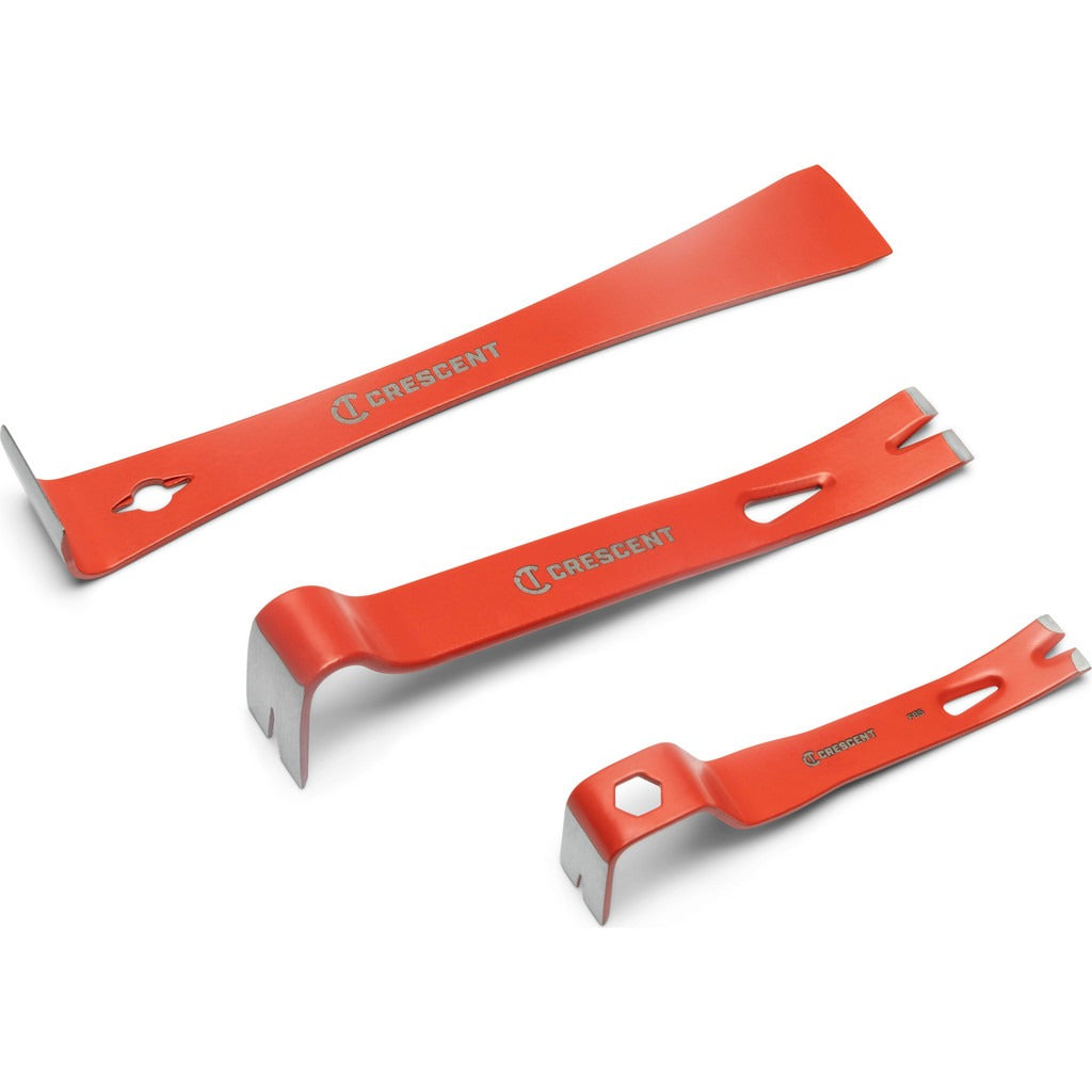 CRESCENT Crescent FB3PC Pry Bar Set Chisel Curved Wedge Tip Steel