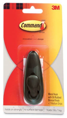3M 3M FC12-ORB-ES Oil Rubbed Bronze Metal Hook