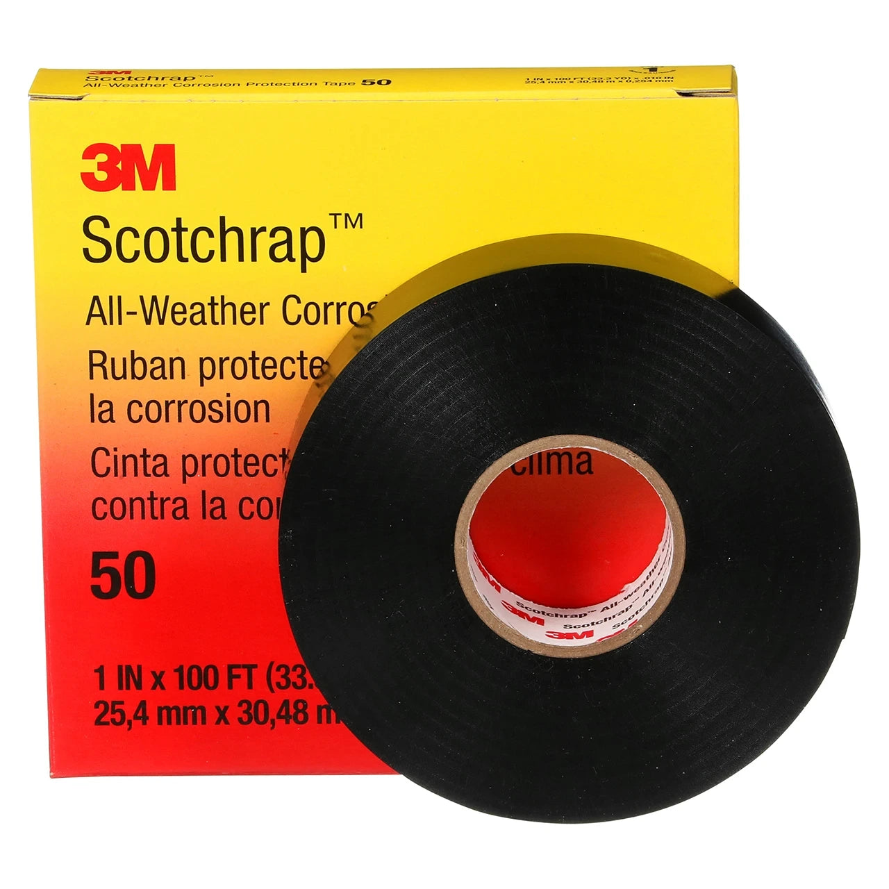 3M 3M 7000057501 Scotchrap Vinyl Corrosion Protection Tape 1 in x 100 ft (1 roll/carton, 10 rolls/case) 50UP-1X100FT