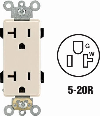 LEVITON Leviton R86-16352-0TS Decora Plus 20A 125V Duplex Receptacle 10 Pack