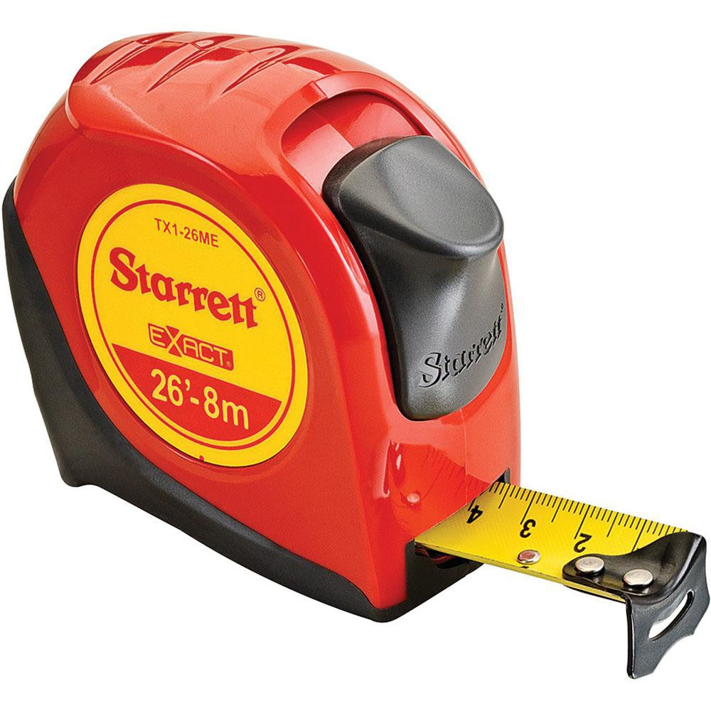 STARRETT Starrett 30655 Tape Measure 26 Ft 1 in Yellow Blade