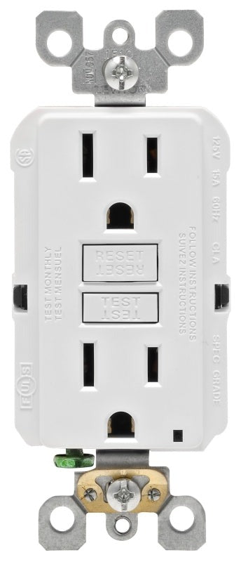 LEVITON Leviton GFNT1-0KW GFCI self-test receptacle 15A (1 Each) R12-GFNT1-0KW