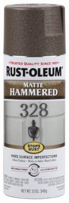 RUST-OLEUM Rust-oleum 314418 Hammered Spray Paint 12 Oz Brown