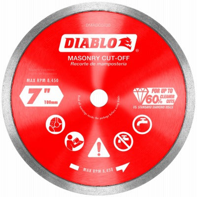 DIABLO Freud DMADC0700 7 in Diamond Masonry Cut-off Disc 5 Pack