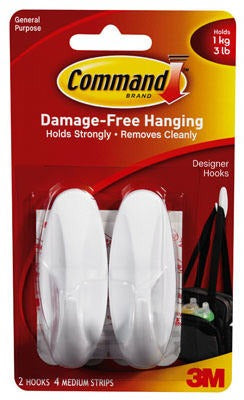 3M 3M Company 17081ES Medium Command Hook 2 Count