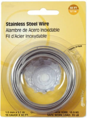 HILLMAN Hillman Fasteners 123114 19GA Stainless Steel Wire 30 Ft
