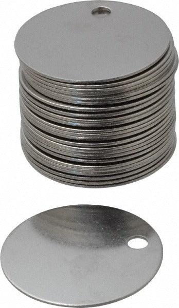 C H HANSON C.h. Hanson 43584 Round Stainless Steel Blank Metal Tag