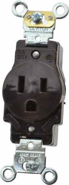 LEVITON Leviton 5261 Single Receptacle Nema 5-15R 15A 125V