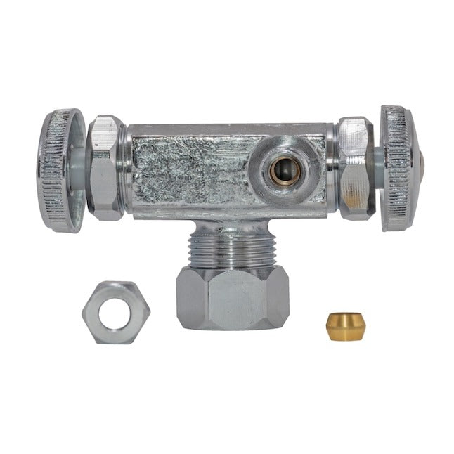 EASTMAN Eastman 04350LF Multi-Turn Dual-Handle Compression Inlet Angle Stop Valve
