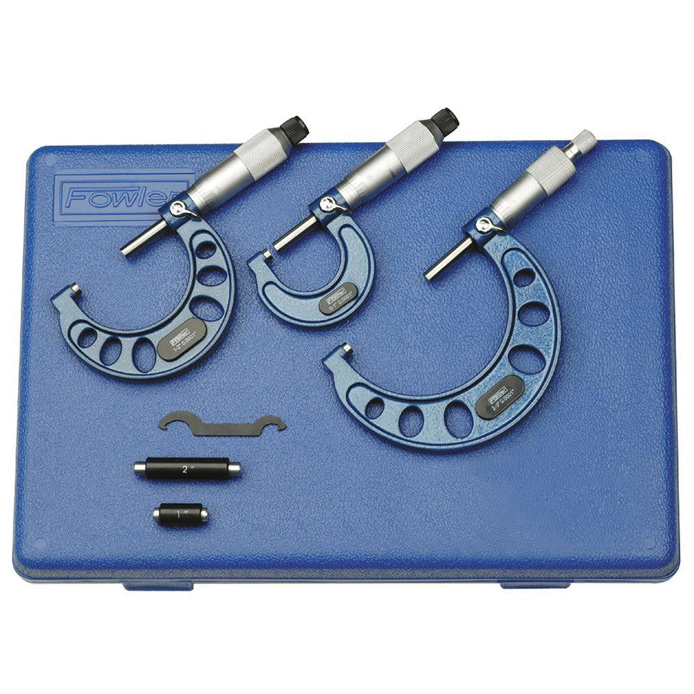 FOWLER Fowler 52-215-004-1 Outside Micrometer Set 0-4 in 4 Pc