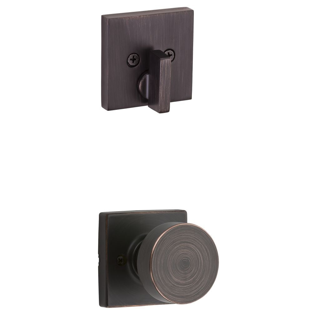 KWIKSET Kwikset 971PSKSQT-11P Pismo Knob Trim Square Rose Bronze