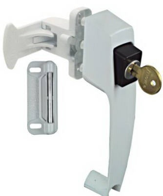 NATIONAL HARDWARE National Mfg N213-124 Push Button Latch Key Lock White 3pk