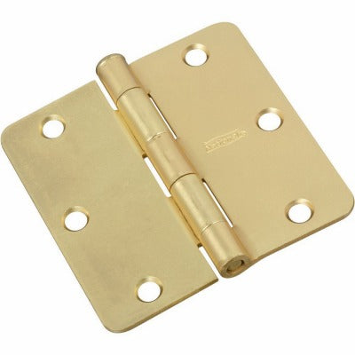 NATIONAL HARDWARE National Mfg N830-333 Satin Brass Door Hinge 3.5in 3 Pack