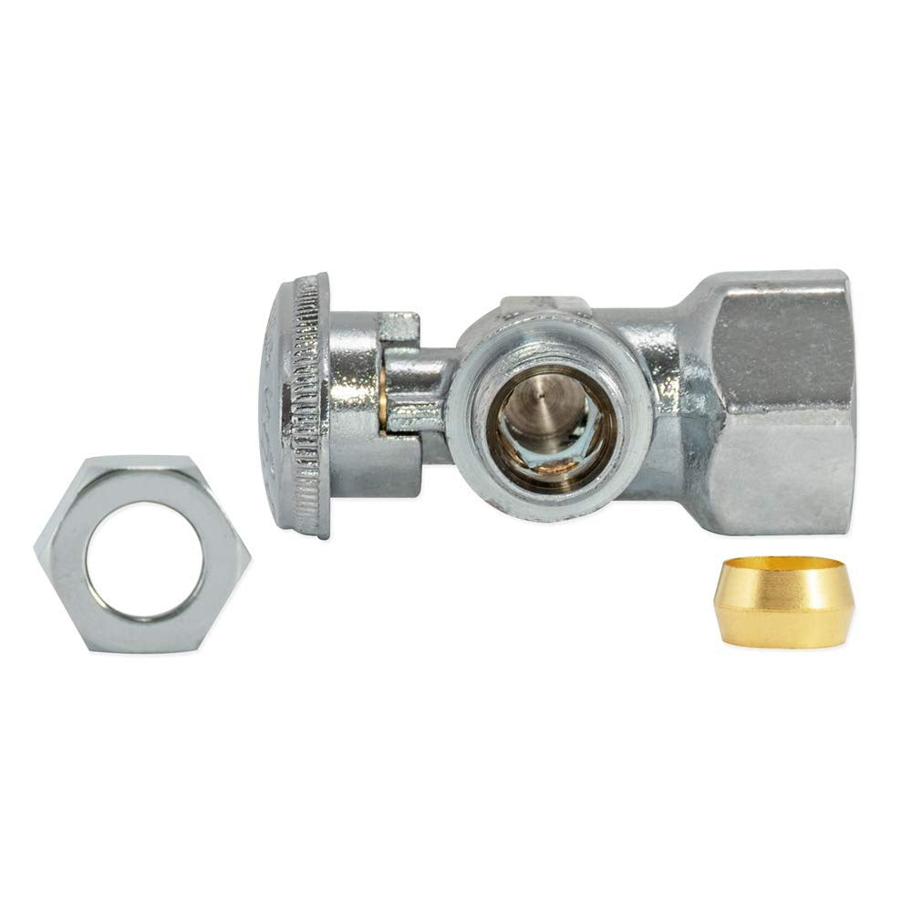 EASTMAN Eastman 10733LF Quarter-Turn Angle Stop Valve 1/2 in FIP x 3/8 in OD Compression (Angle Stop)