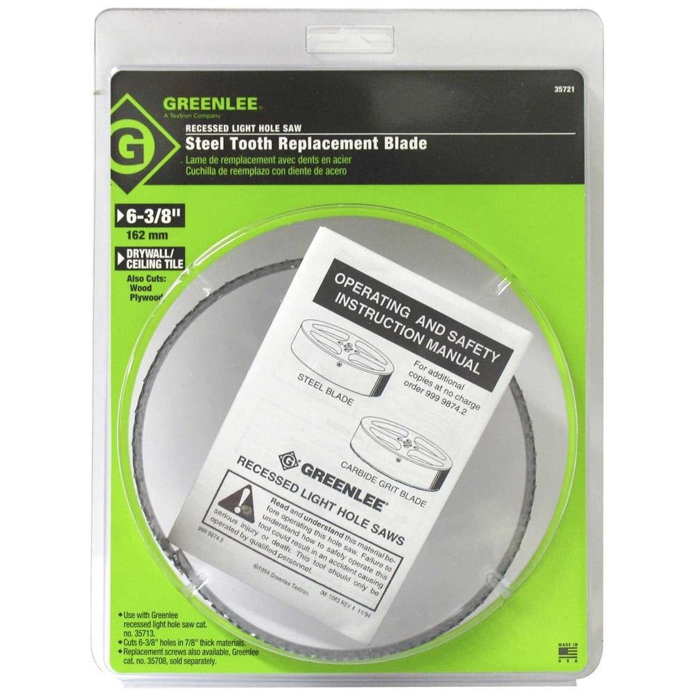 GREENLEE Greenlee 35722 recessed light hole saw blade (6-5/8 in) replacement 35714