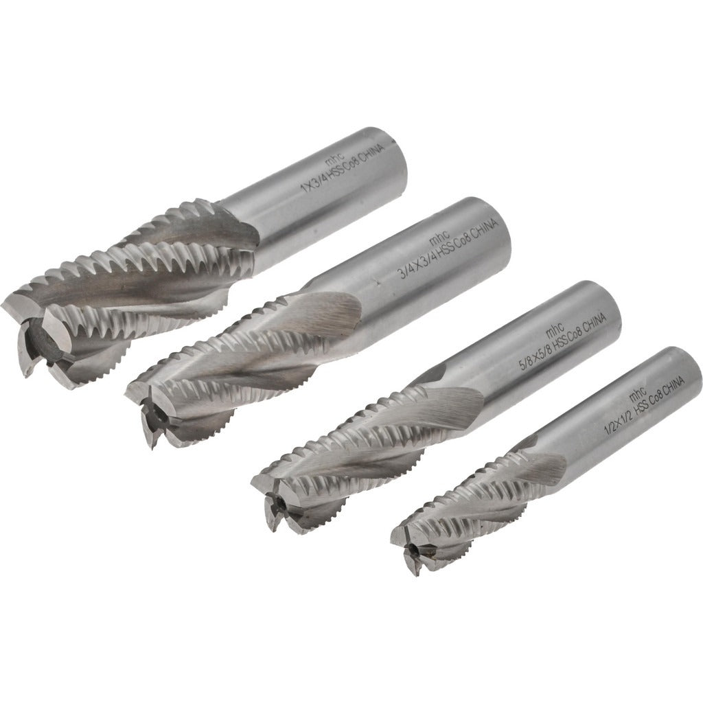 VALUE COLLECTION Value Collection 723-0005 Cobalt Square End Mill Set 4 Pc