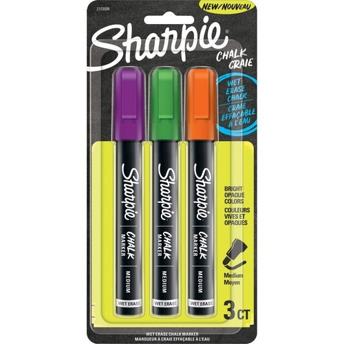 SHARPIE Newell Brands SAN2103006 Wet-erase Chalk Markers 3-pack