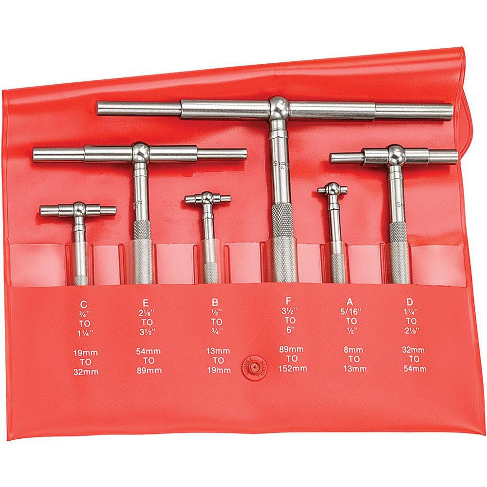 STARRETT Starrett 52617 Telescoping Gage Set 5/16 to 6 in 6 Pc