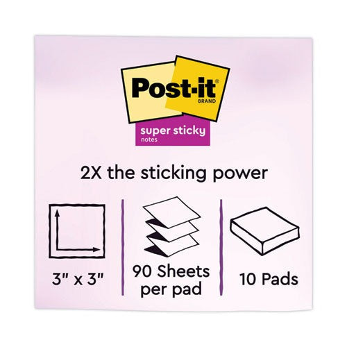 3M 3M MMMR33010SSMIA Super Sticky Dispenser Notes 3 x 3 (10 Pack) R33010SSMIA