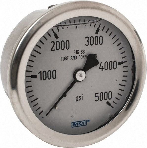 WIKA Wika 9833140 Pressure Gauge 0-5000 Psi 2-1/2 in Npt