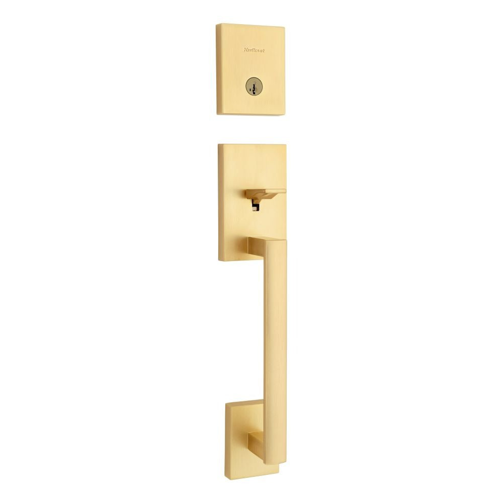 KWIKSET Kwikset 818SCELIP-4S.STRKP Exterior Handleset Satin Brass