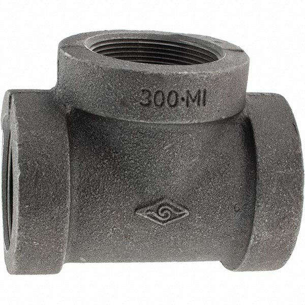 VALUE COLLECTION Value Collection HB-TEE20 Black Malleable Iron Tee 2in