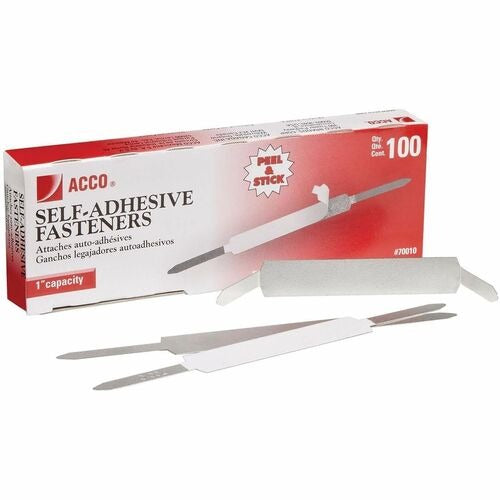ACCO Acco ACC70010 Self-adhesive File Fasteners Box of 100