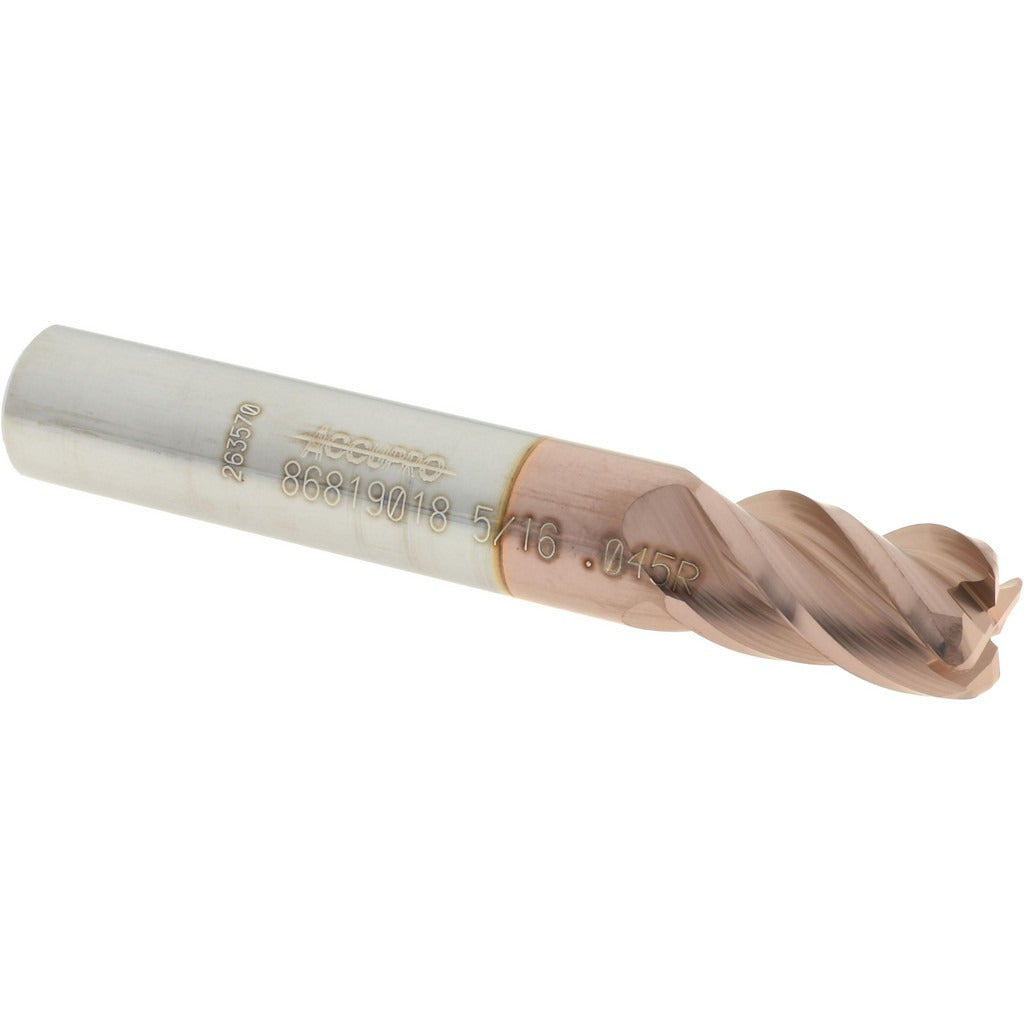 ACCUPRO Accupro 12182844 Corner Radius End Mill 5/16 in 4 Flute