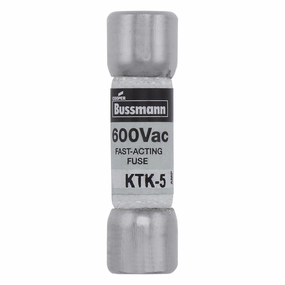 Bussmann KTK-5 600v 5amp LIMITRON Fast-Acting Supplemental Fuse Non-Indicating 100kAIC @ 600Vac