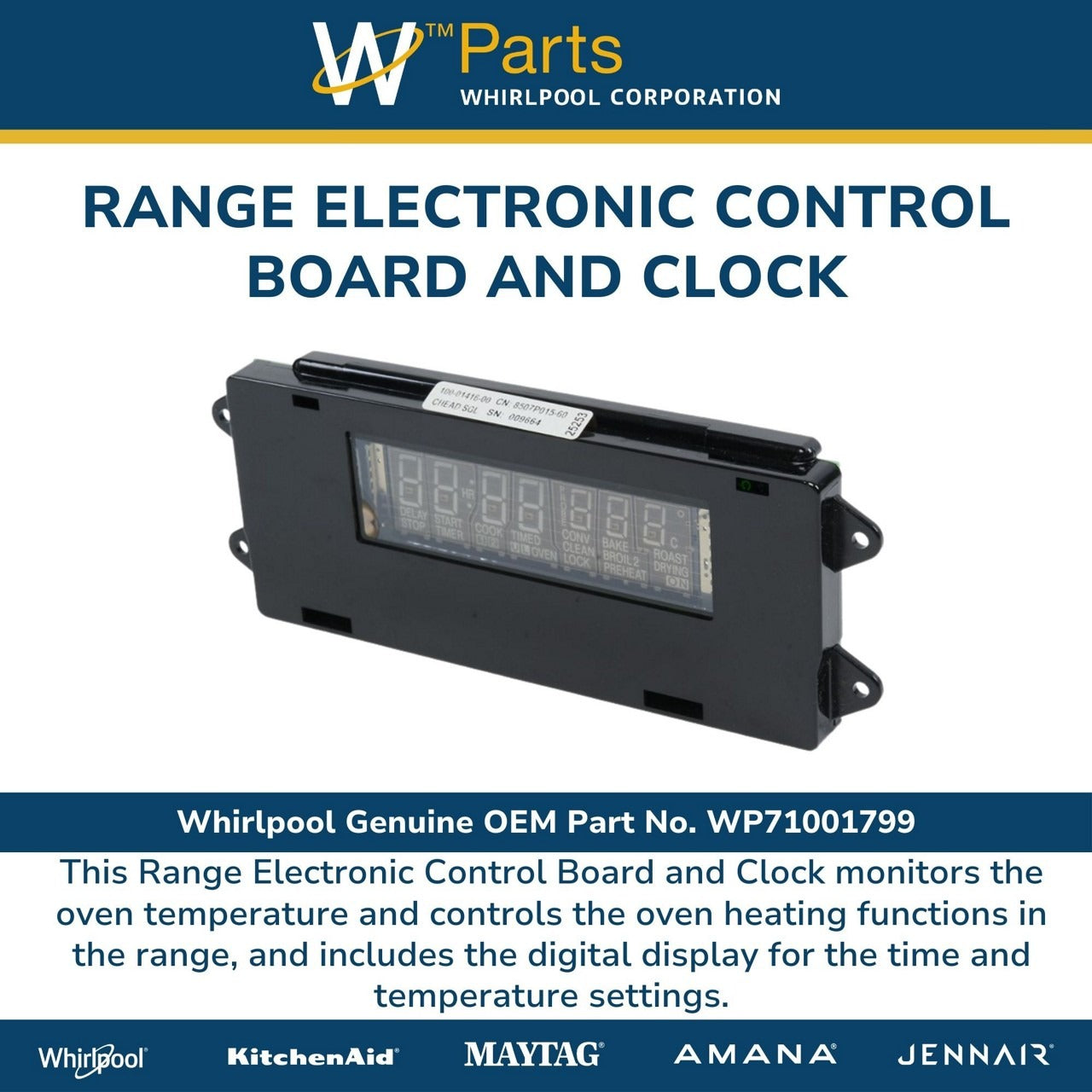 WHIRLPOOL Whirlpool WP71001799 Clock