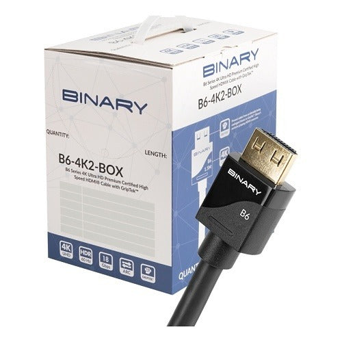 BINARY Binary B6-4K2-2-20BOX Hdmi Cable Griptek 2m 20 Pack