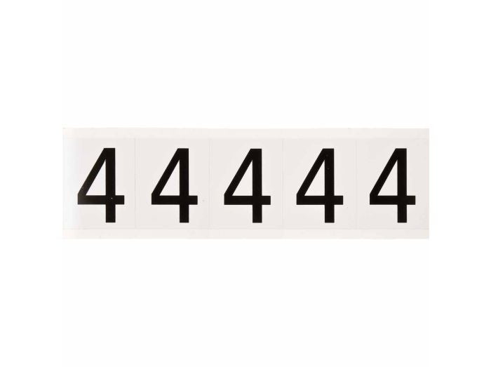 BRADY Brady 9714-4 Outdoor Numbers Vinyl Gloss Legend 4 Non-Reflective 2.25 H x 1.81 W in.