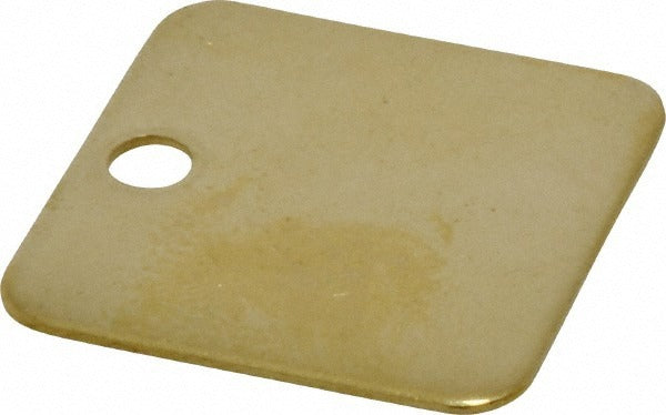 C H HANSON C.h. Hanson 43702 Square Brass Blank Metal Tags 50 Pack